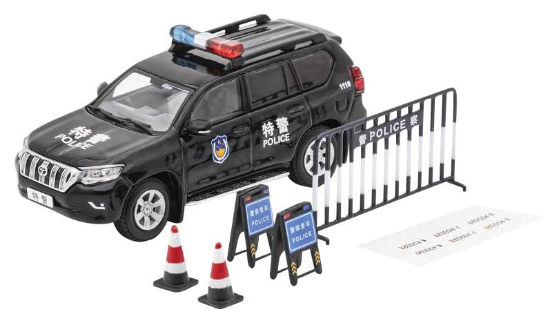 GainCorp Products 1/64 Toyota Land Cruiser Prado 150 S.W.A.T. Version Black Ready-to-Display Model