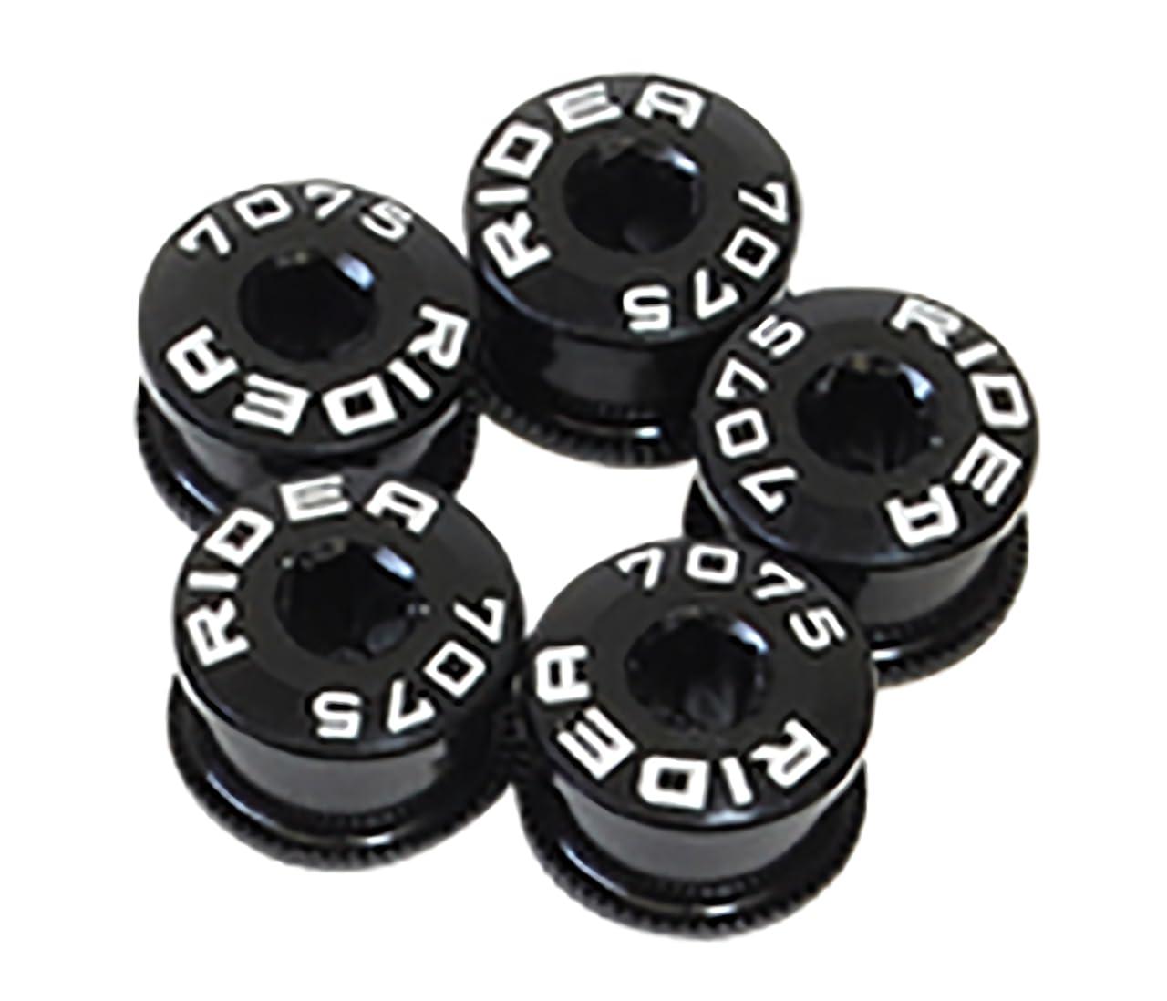 RIDEA Chainring Screw for Single TQXG-R5 Black 5-Piece Set 147-05106