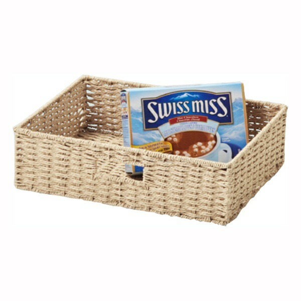 Tidorisangyou Basket Multi Product Size (approx.): W36xD26xH10cm Shallow Half-Type Paper Basket Beige CH04731