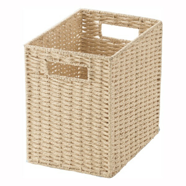 Tidorisangyou Basket Multi Product Size (approx.): W18 x D26 x H20 cm Paper Basket Deep Half Type Beige CH04779