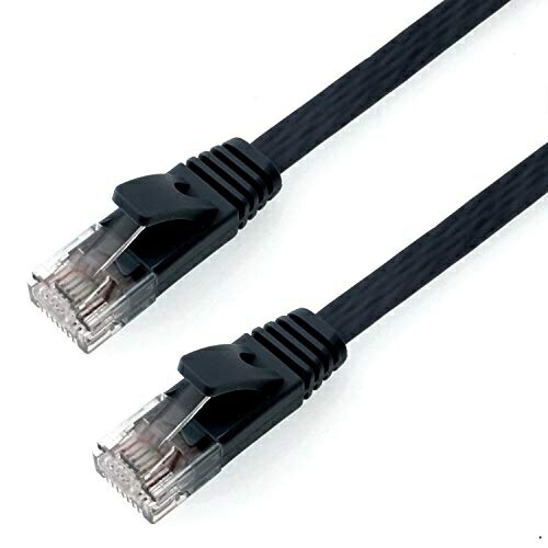 Horik LAN Cable UTP Category 6A Flat 10m Black LC100-576FB