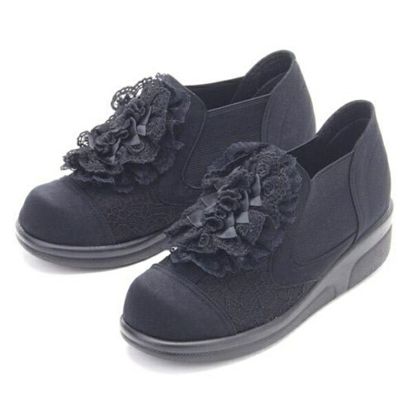 LALUICE High-Cut Lace-Up Shoes LG79 Black 24.5cm