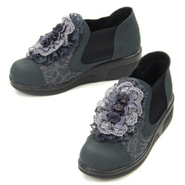 LALUICE High-Cut Lace-Up Shoes LG79 Dark Gray 23.0cm