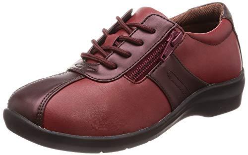 [Eve] Sneakers 4E Wide Fit with Zipper 21.5~25cm 195 Red C 25cm