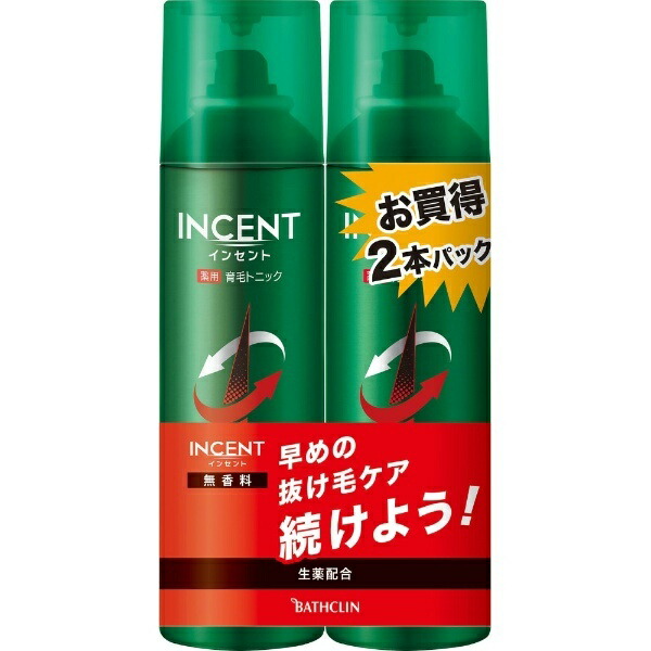 Incent Medicated Hair Tonic Fragrance-Free 190g Pair Pack