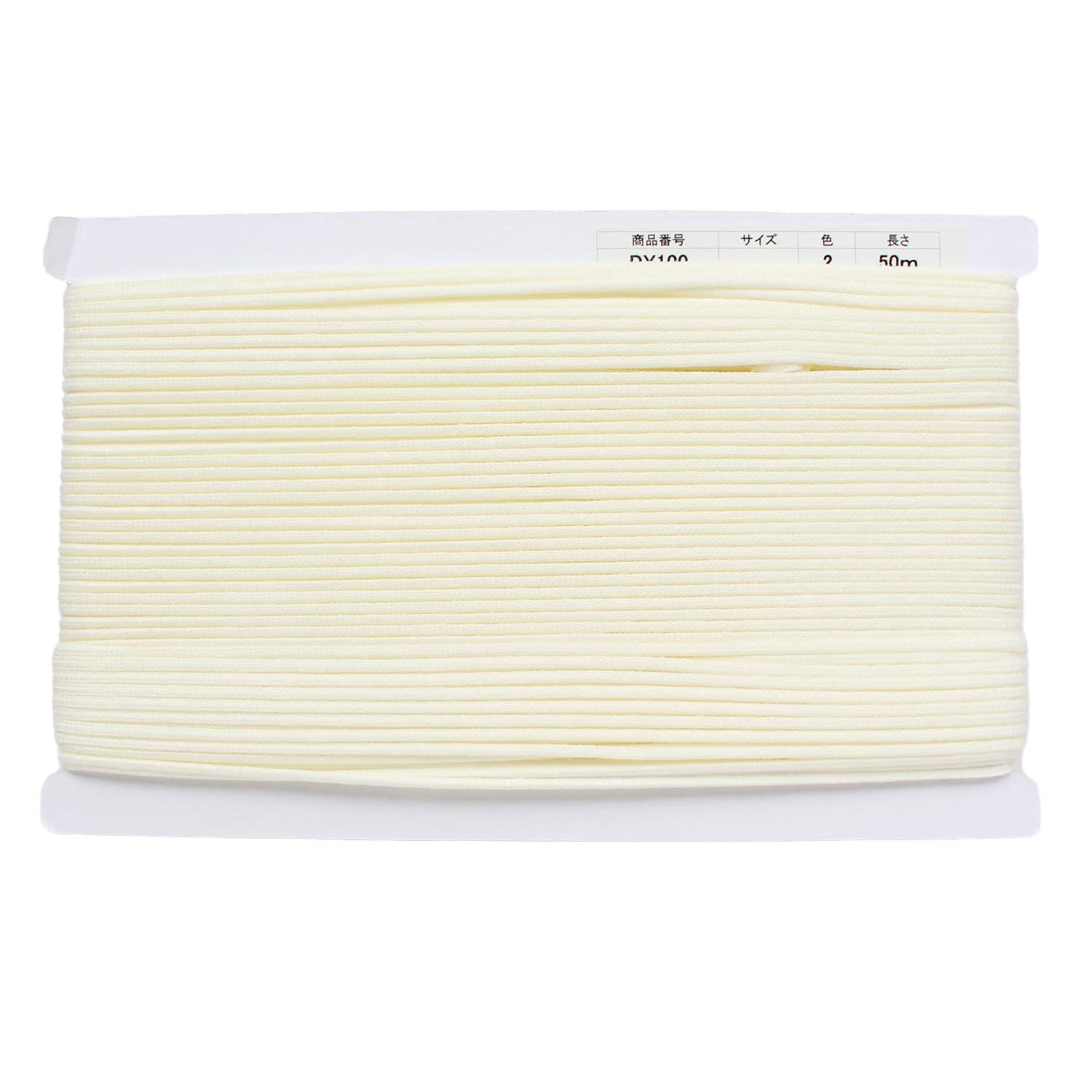 Nippon Chuko Acrylic Craft Cord φApprox. 3mm × 50m Off-White DY100-2