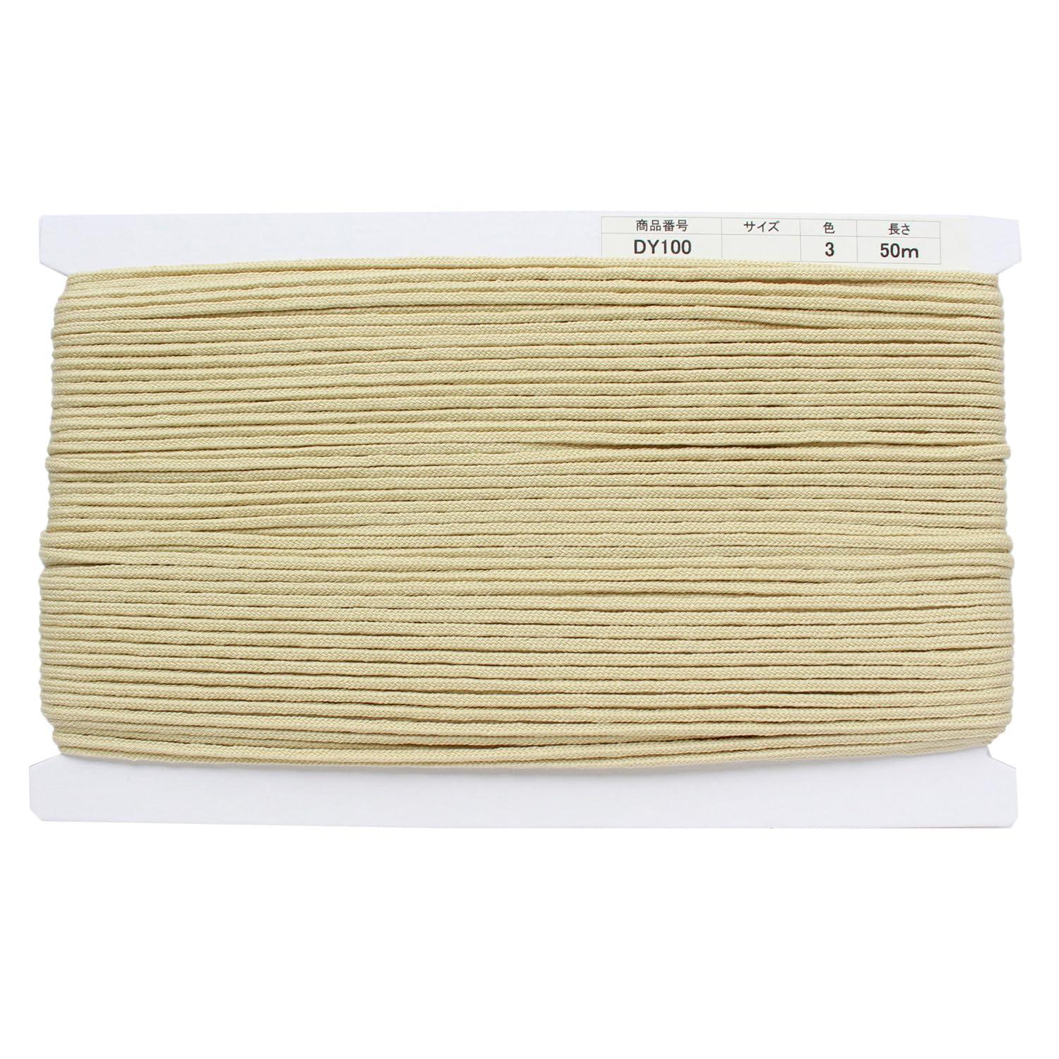 Nippon Chuko Acrylic Craft Cord φApprox. 3mm × 50m Beige DY100-3