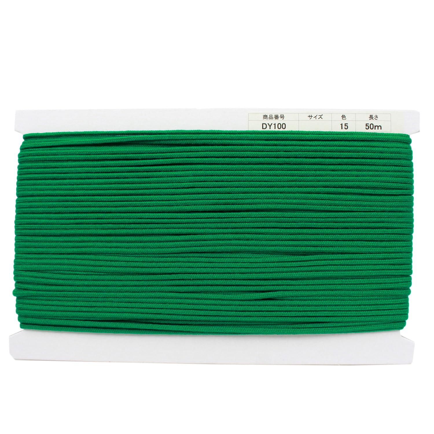 Nippon Chuko Acrylic Craft Cord φApprox. 3mm×50m Green DY100-15