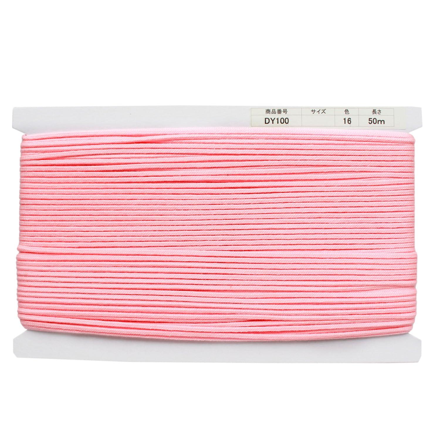 Nippon Chuko Acrylic Craft Cord φApprox. 3mm × 50m Pastel Pink DY100-16