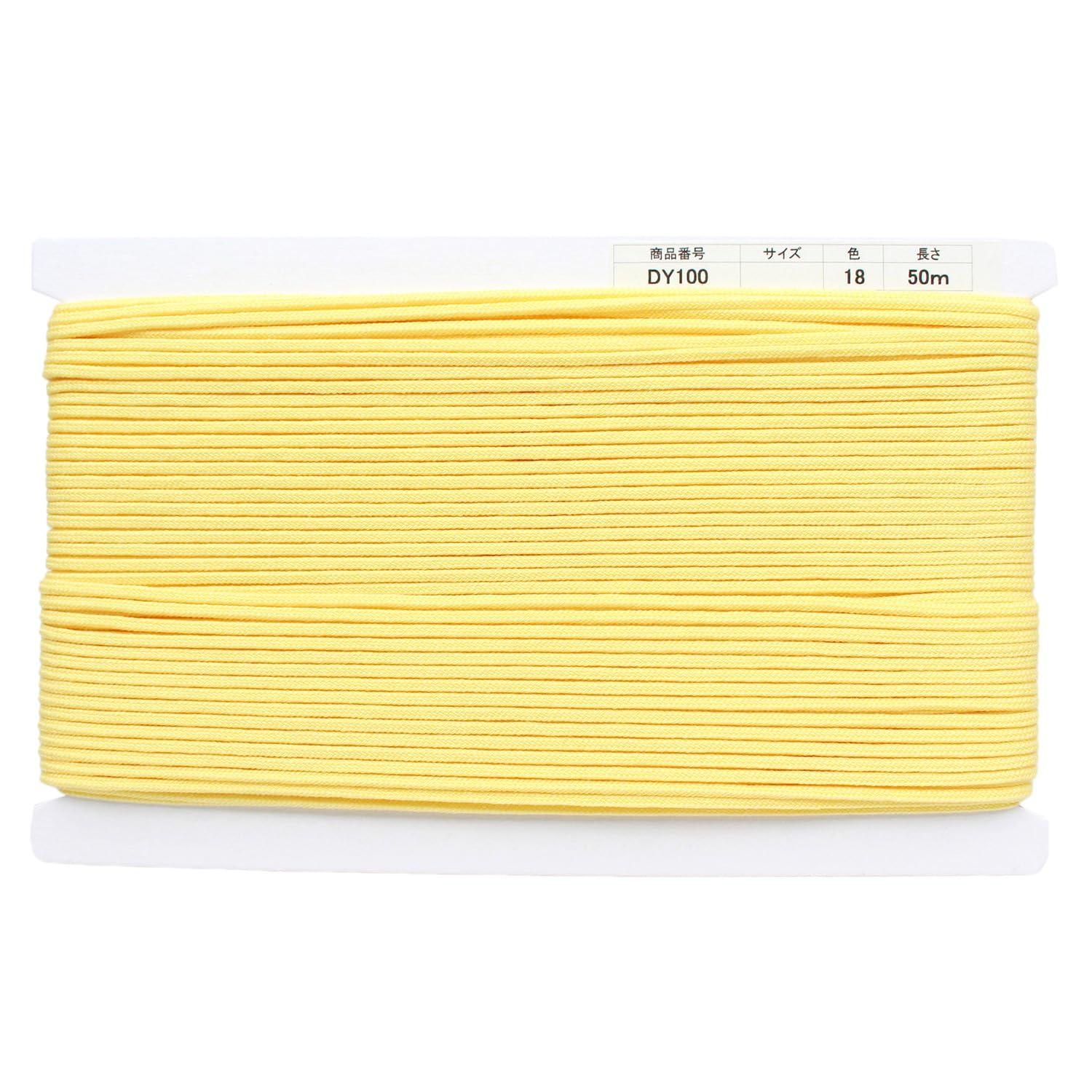 Nippon Chuko Acrylic Craft Cord φApprox. 3mm × 50m Pastel Yellow DY100-18