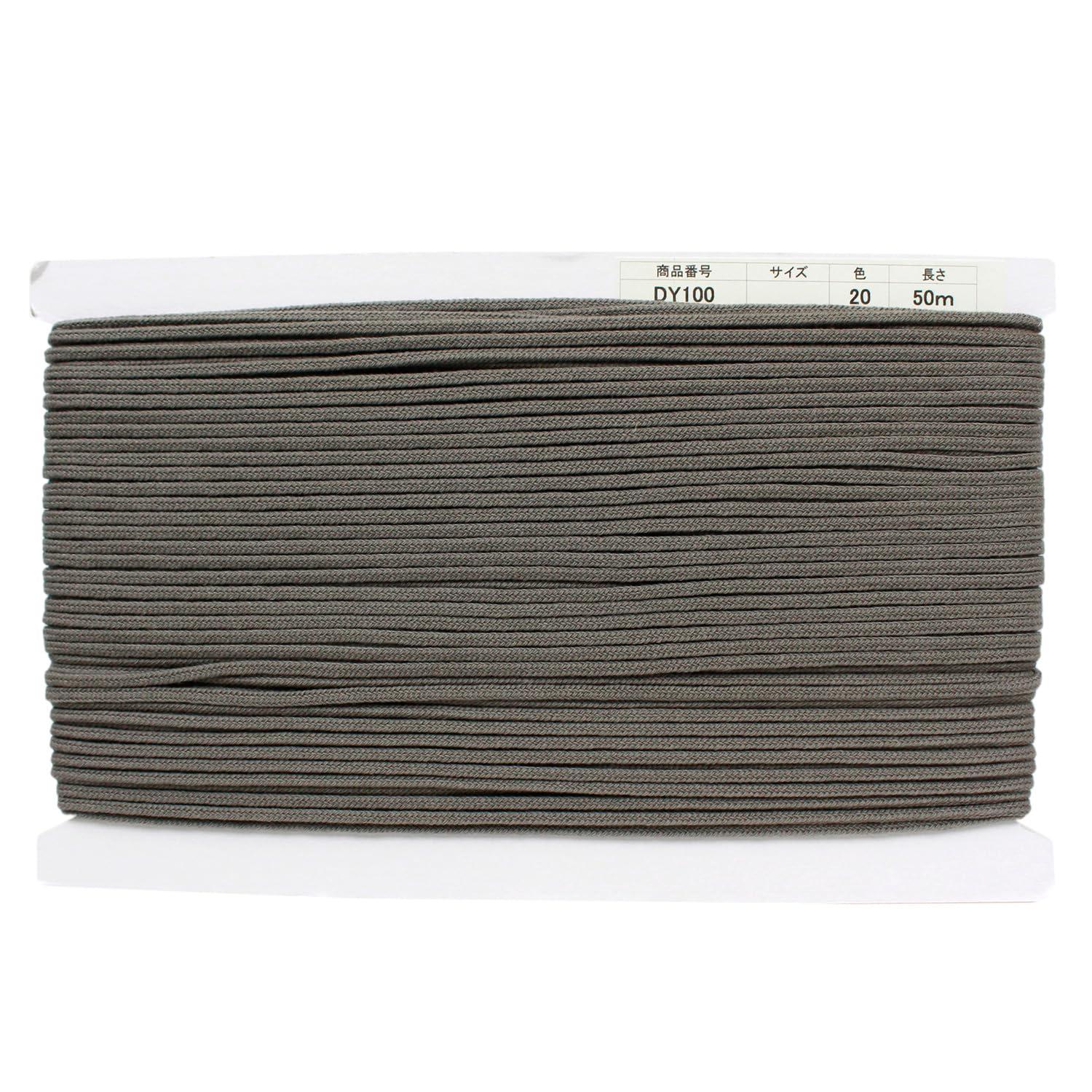 Nippon Chuko Acrylic Craft Cord φApprox. 3mm × 50m Dark Gray DY100-20