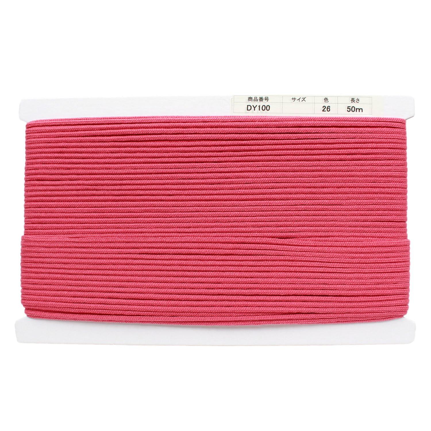 Nippon Chuko Acrylic Craft Cord φApprox. 3mm × 50m Deep Pink DY100-26