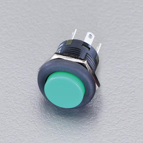 125V/3A Push Button Switch (Single Pole Double Throw / Green)