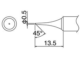 ESCO 0.5mm Diameter Soldering Tip (for EA304HD-50B/50C) EA304HD-3
