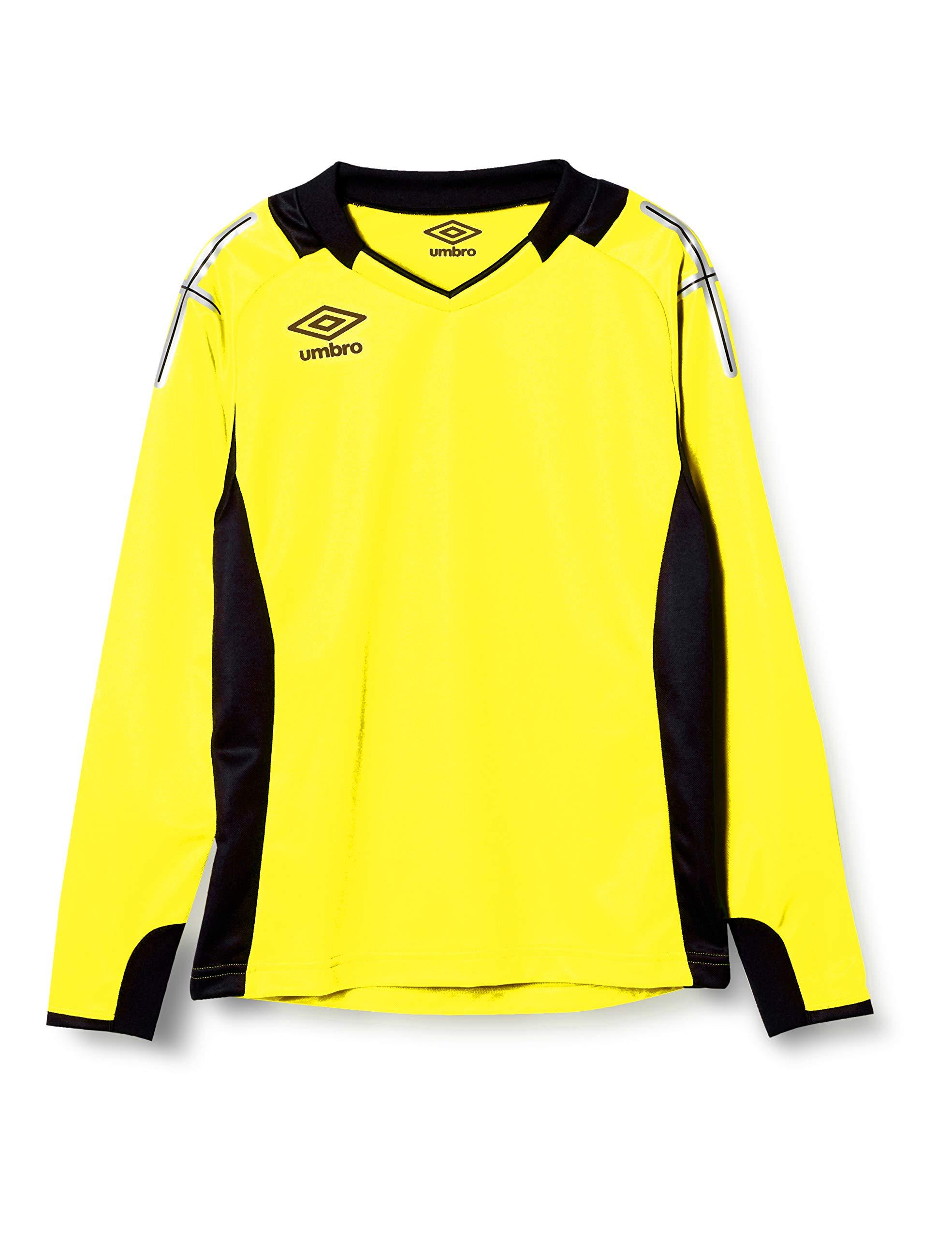 [Umbro] Long-Sleeve Shirt for Goalkeepers Soccer Futsal T-Shirt Moisture-Wicking Quick-Dry Dry Kids Junior Unisex YEL 140