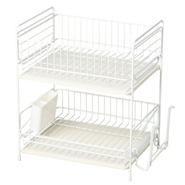 Skitt Diatomaceous Earth Tray Drain Rack 2-Tier White