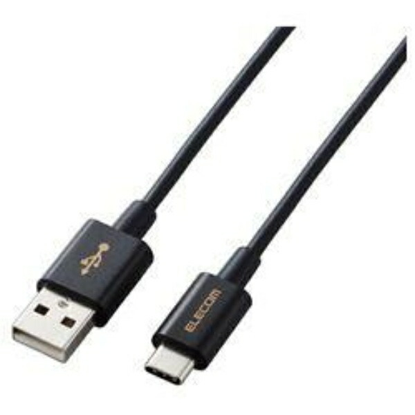 ELECOM Smartphone USB Cable/USB Type-A to Type-C/Certified Product/Soft Durable/0.3m/Black