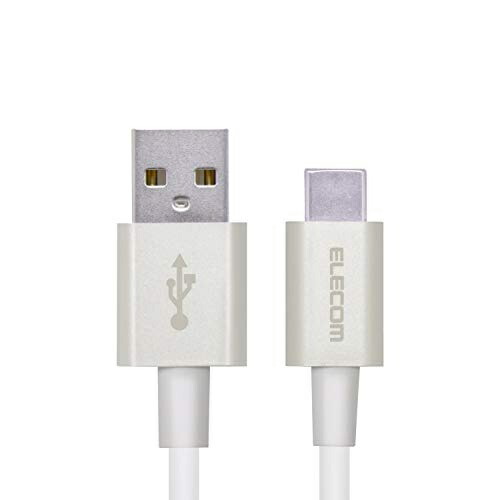 ELECOM Smartphone USB Cable/USB Type-A to Type-C/Certified Product/Soft Durable/0.3m/White