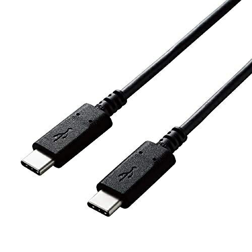 ELECOM USB-C to USB-C Cable USB Power Delivery Compatible 60W 3A Output USB 2.0 Certified 1.5m Black  U2C-CC15NBK2