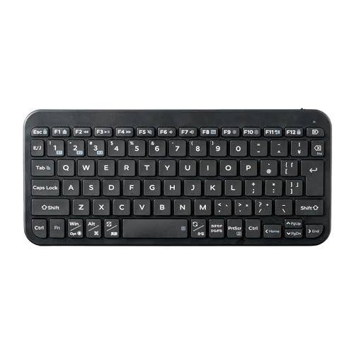ELECOM Wireless Keyboard Bluetooth Slint Slim Pantograph 3-Device Multi-Pairing OS Auto-Detection Compatible with Windows/macOS/ChromeOS/iOS/iPadOS/Android Black TK-TM10BPBK