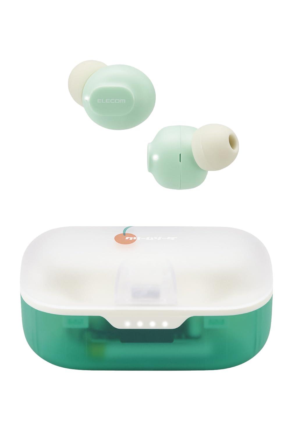 ELECOM Wireless Earbuds Bluetooth Retro Melon Color AAC Support Bluetooth 5.3 5 Hours Continuous Playback Low Latency LBT-TWS16CSGN