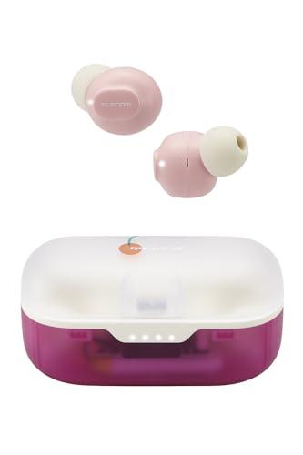 ELECOM Wireless Earbuds Bluetooth Retro Strawberry Pink AAC Support Bluetooth 5.3 5-Hour Continuous Playback Low Latency LBT-TWS16CSPN