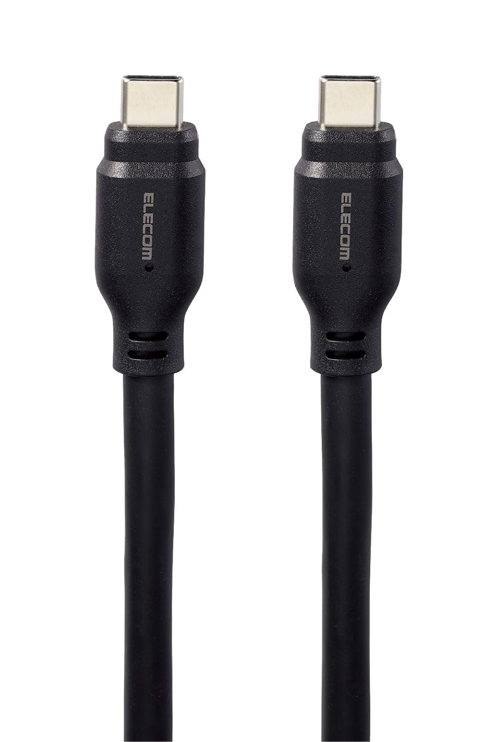 ELECOM USB Type-C to Type-C Cable USB PD Compatible 100W 1.5m Black MPA-CC1G15BK