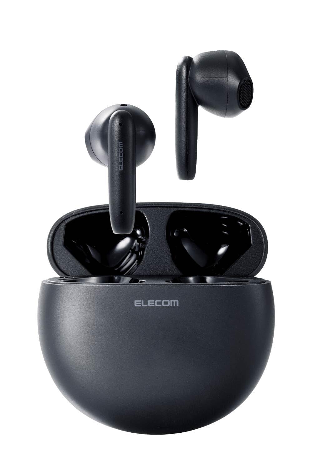 ELECOM Wireless Earbuds Bluetooth 5.3 Stylish Round Design Touch Control In-Ear Type SBC/AAC Support Auto Pairing Type-C Charging