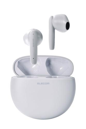 ELECOM Wireless Earbuds Bluetooth 5.3 Stylish Round Design Touch Control In-Ear Type SBC/AAC Support Auto Pairing Type-C Charging