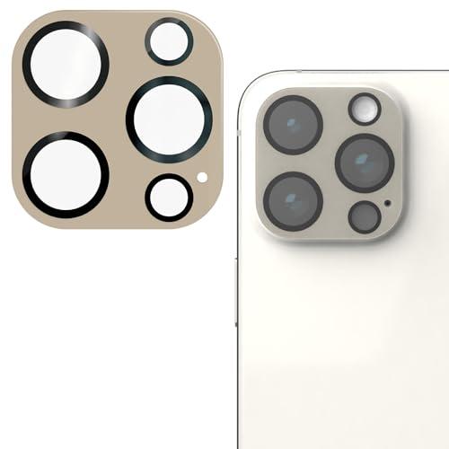 ELECOM iPhone 15 Pro/iPhone 15 Pro Max Camera Lens Cover Glass &me Cute Palette Color 10H Fingerprint-Resistant Coating Greige PM-A23CFLLP5GB