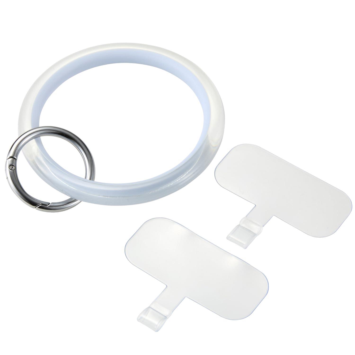 ELECOM Smartphone Strap Holder Ring Holder Sheet (2 Sheets) Drop Prevention Blue P-STHCRBU