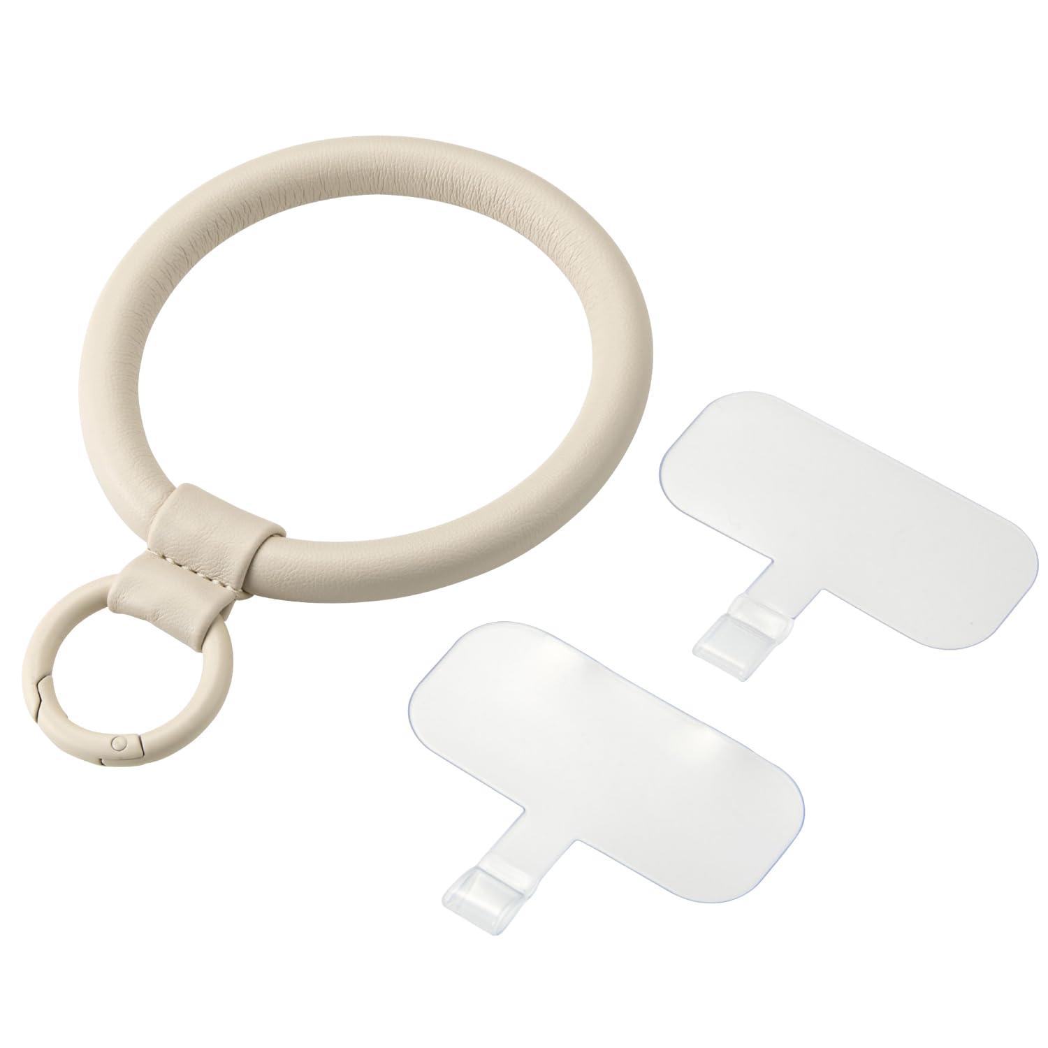 ELECOM Smartphone Strap Holder Ring Holder Sheet (2 Sheets) Fall Prevention Greige P-STHPLNGB