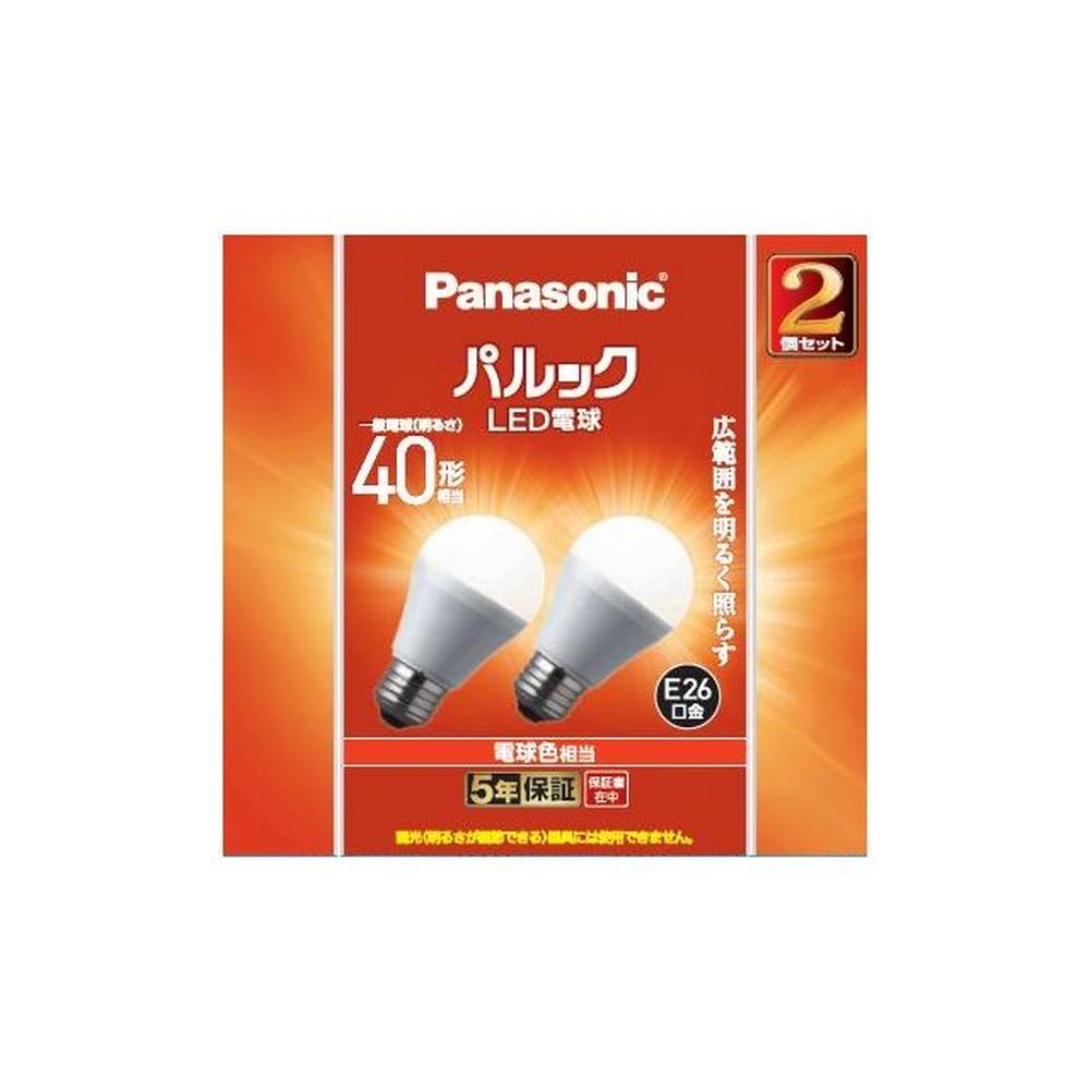 Panasonic LED Bulb Base Diameter: 26mm Equivalent to 40W Incandescent Bulb Warm White Equivalent (4.4W) General-Purpose Bulb / Wide Beam Type for Broad Coverage 2-Pack Sealed-Type Fixture Compatible LDA4LGK42T