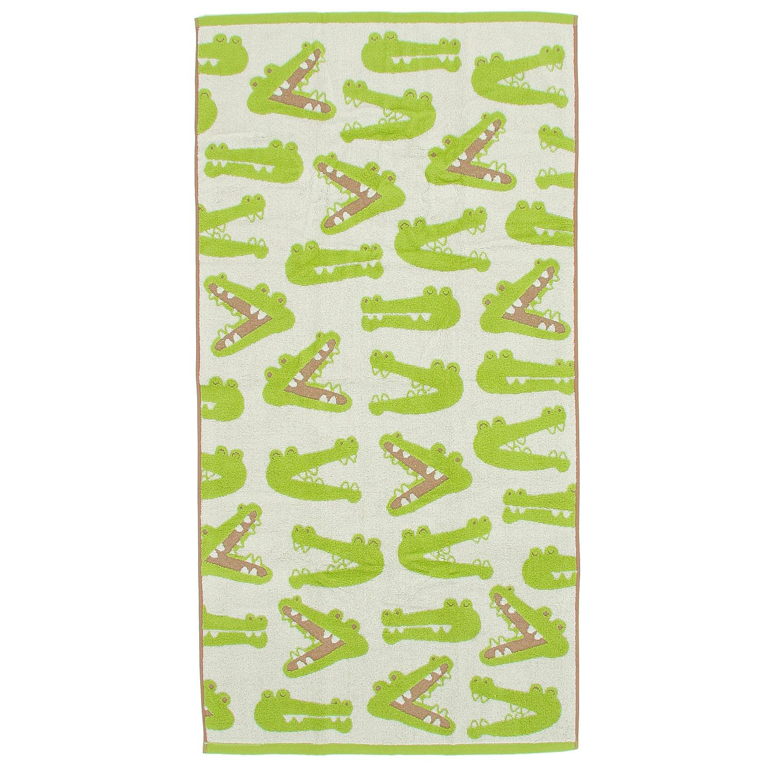 Animal Face Bath Towel Green