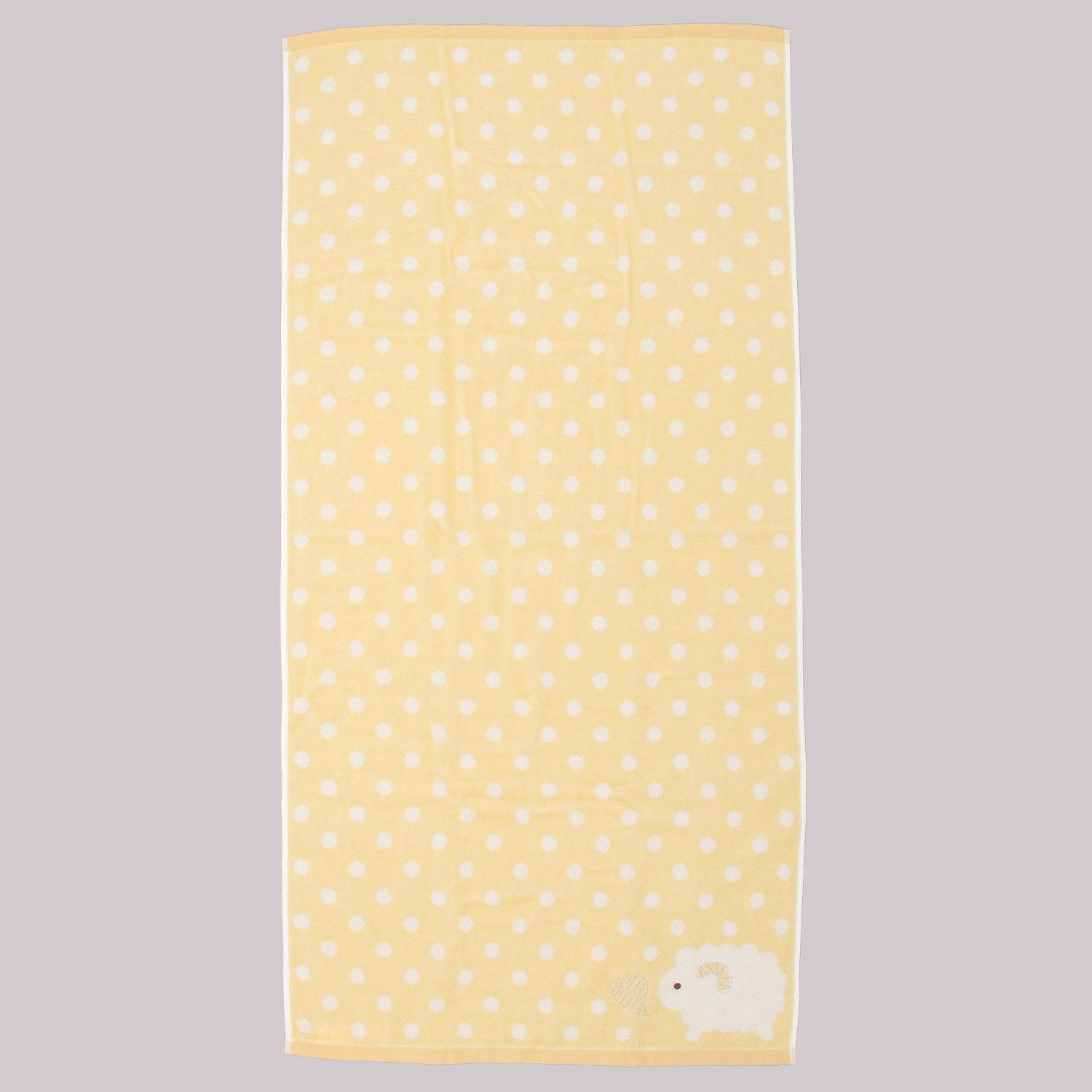 Heart Animal Bath Towel Beige