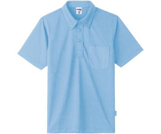 [LifeMax] 4.3 oz Button-Down Dry Polo Shirt (Polygiene® Treated) MS3119 Sax 3L