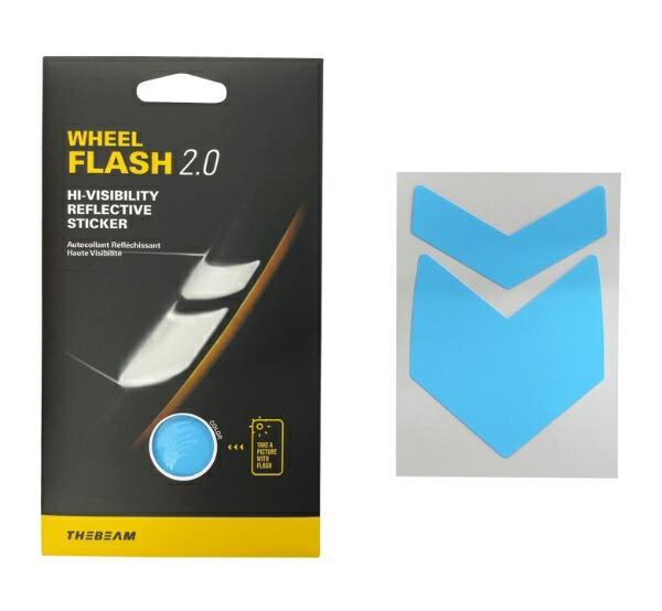 The Beam Bicycle Reflective Sticker [WHEEL FLASH 2.0] for Wheels, Azure Blue, Small
