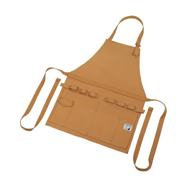 CAPTAIN STAG Outdoor Camping Barbecue Field Apron Long Brown UG-3254
