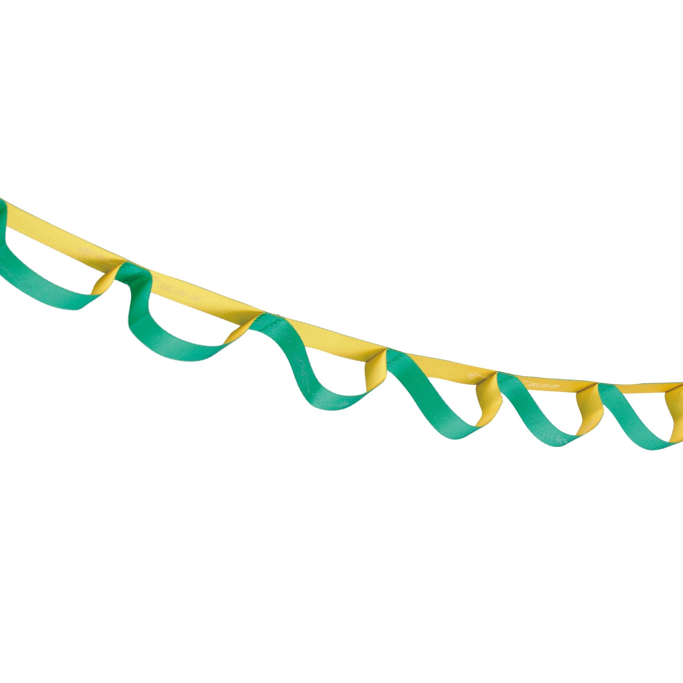 CAPTAIN STAG Hanging Chain Clothesline Rope with Carabiner Loop Rope Green x Yellow Monte UM-1612