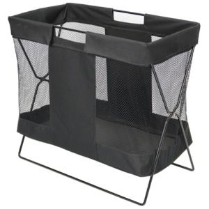 Strix Design Foldable Mesh Luggage Rack Large Black Folds flat for compact storage Bag holder SB-057
