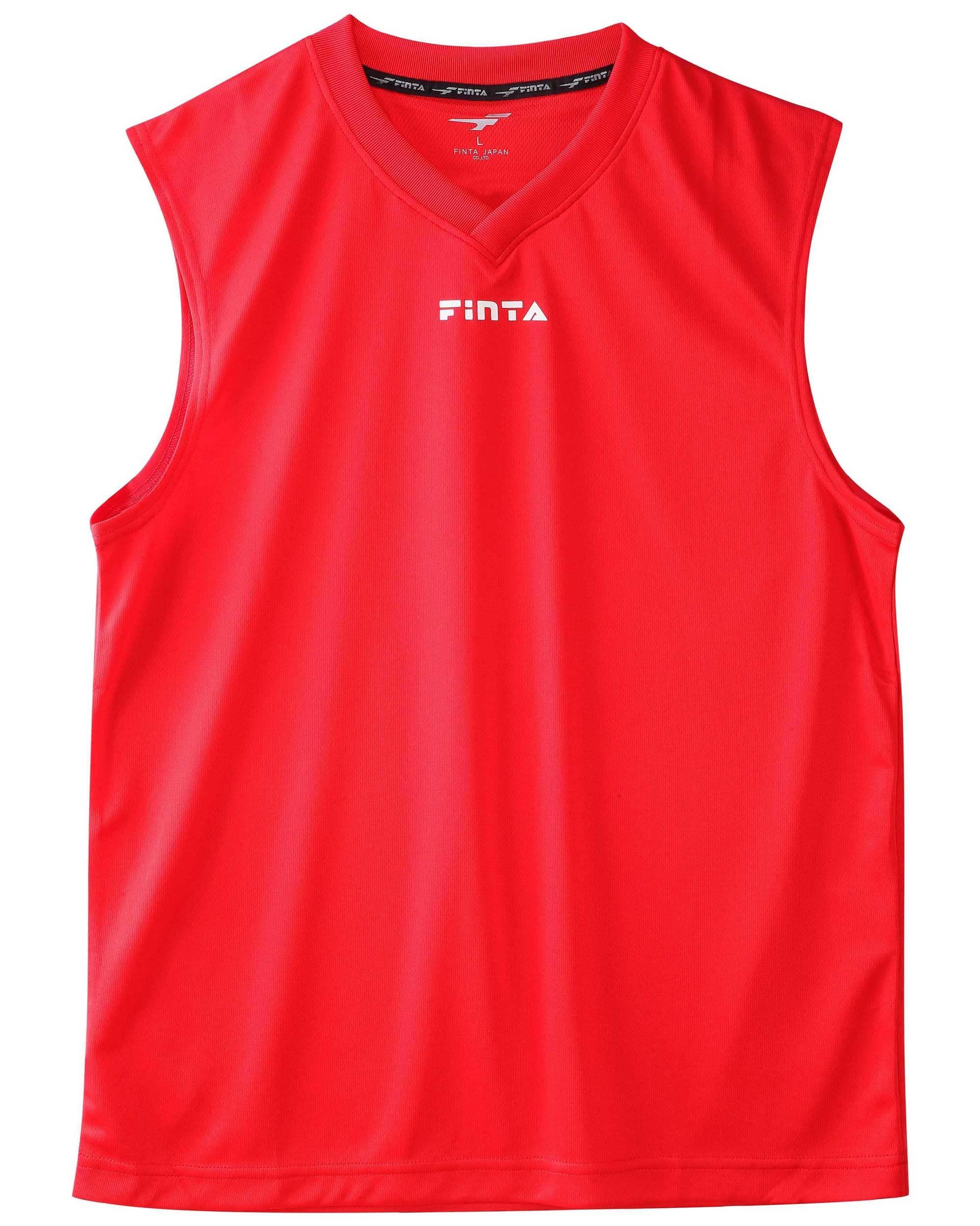 [FINTA] FINTA Soccer Futsal Junior Jr. Sleeveless Mesh Inner Shirt FTW7034 (071) Red 160
