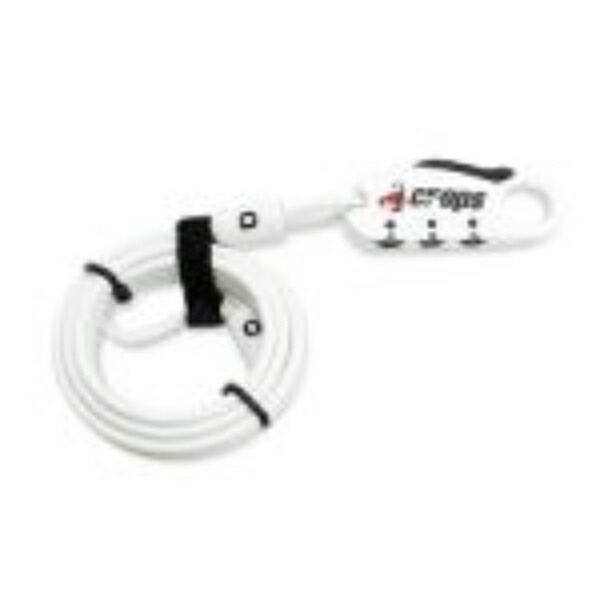 Crops Long Cable Lock | 4mm × 1800mm 3-Digit Dial CP-SPD07-02 (White)