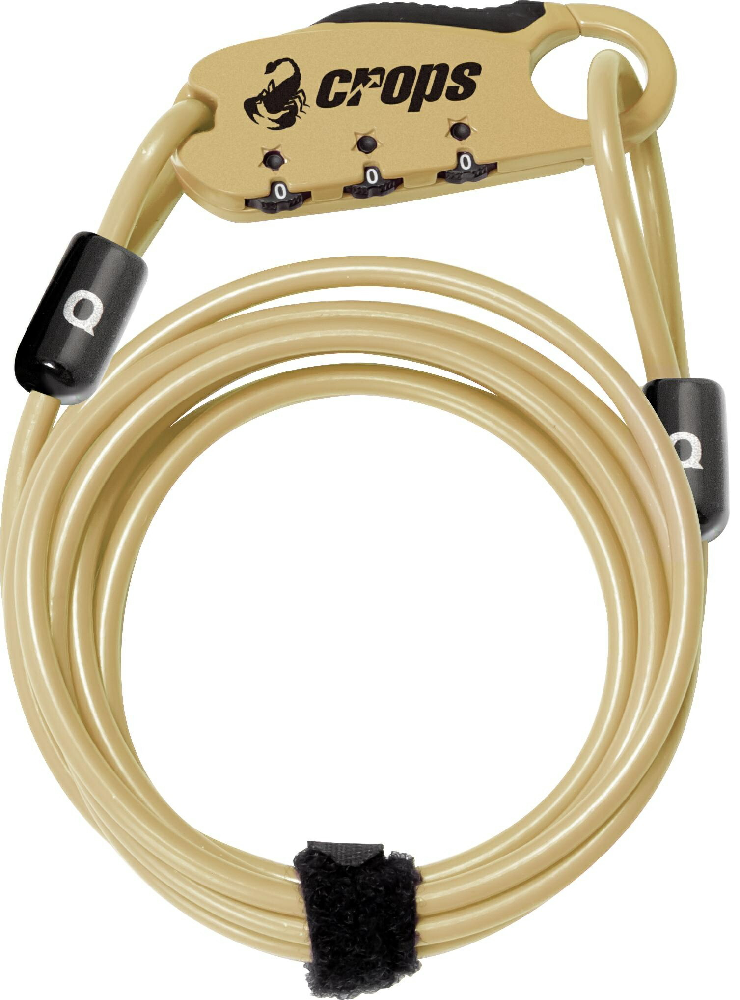Crops Long Cable Lock | 4mm × 1800mm 3-Digit Dial CP-SPD07 (Gravel Sand)
