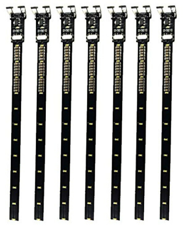 Popondetta N Gauge LED Interior Lights with Energy Charger, Yellow-White, Type C, 7-Pack 1514 Railroad Model Accessories