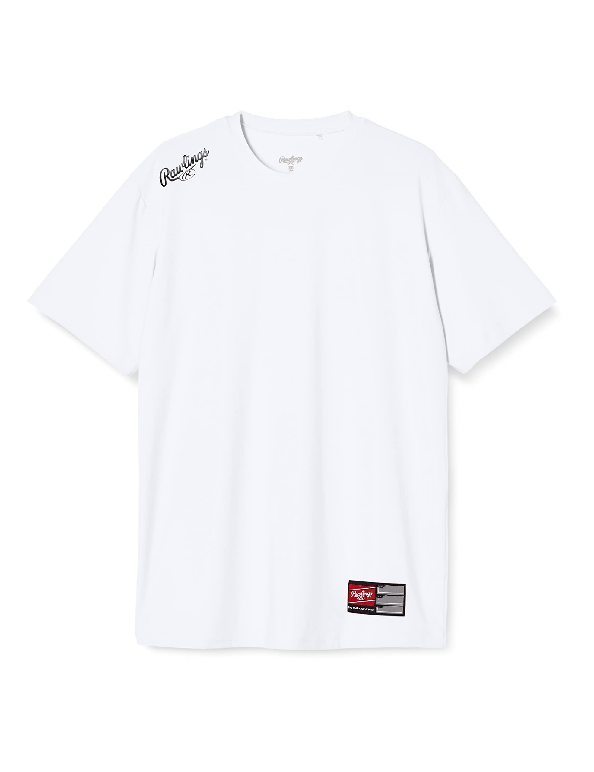 Rawlings Baseball Player T-Shirt AST10F01T White/Black Size M Team-Ready