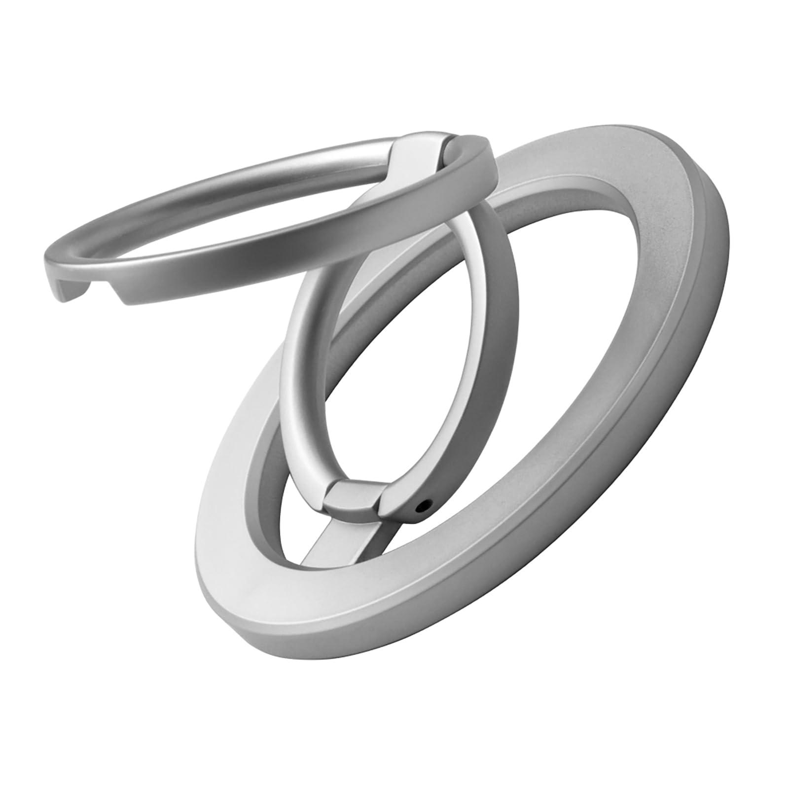 LEPLUS NEXT MagSafe-Compatible Smartphone Ring MAGTUS Ring Multi Stand Matte Silver LN-SMRG10SV