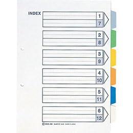 KING JIM Color Index A4S 6-Tab Type KJ-907-6YX5
