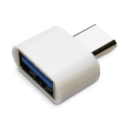 Japan Trust Technology OTG USB Type-A to USB Type-C Adapter (White) OTGU2TC-WHX10