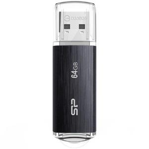 SP Silicon Power USB Flash Drive 64GB USB3.1 & USB3.0 Hairline Finish Blaze B02 SP064GBUF3B02V1K