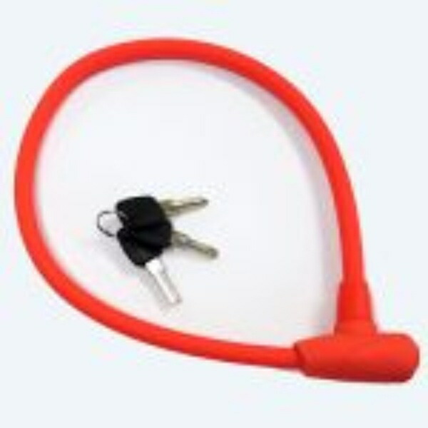 ULAC KOKOMO Silicone Cover Cable Key Lock 60cm UL-S5T-03 RED